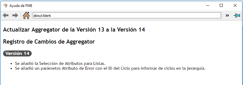 Actualizar Aggregator